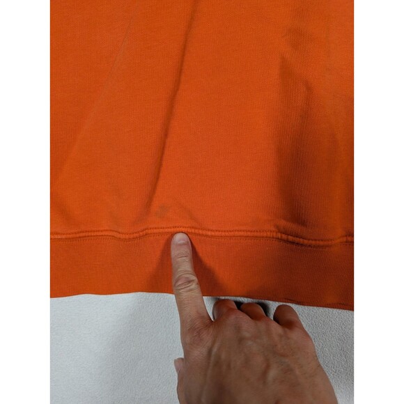 VTG Y2K Nike Essential Side Swoosh Orange Crewneck Sweatshirt XL Silver Tab - Picture 9 of 9